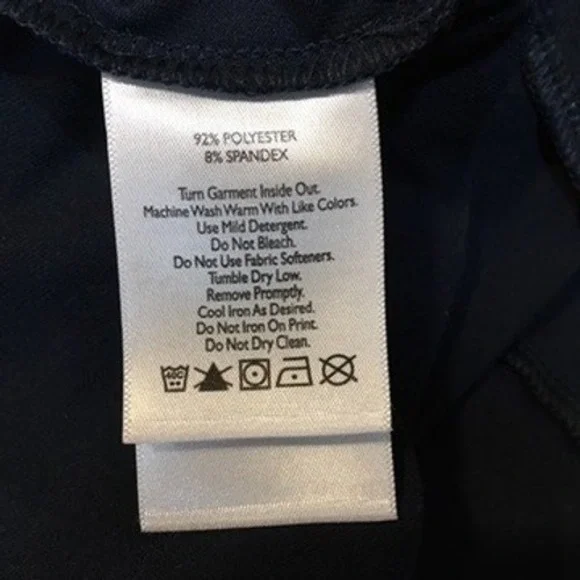 Eddie Bauer Womens L Tall Navy Blue V Neck Faux Wrap Ruched Waist Midi Dress - Picture 9 of 9